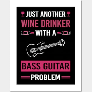 Wine Drinker Bass Guitar Guitars Guitarist Posters and Art
